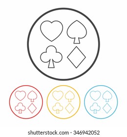 poker line icon