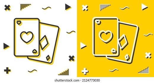 poker line icon. Simple outline style.poker linear sign. Vector illustration isolated on white background. Editable stroke EPS 10