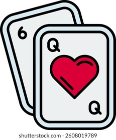 Poker Line vector Icon Design