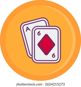 Poker Line vetor Icon Design