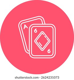 Poker Line vetor Icon Design