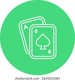 Línea de poker Vector Icon Design