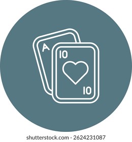 Poker Line vetor Icon Design
