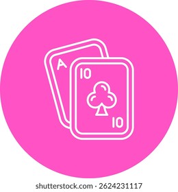 Poker Line vector Icon Design