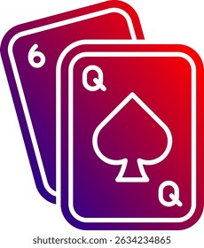 Poker Line vetor Icon Design
