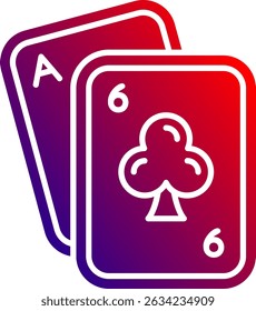 Poker Line vector Icon Design