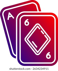 Poker Line vector Icon Design