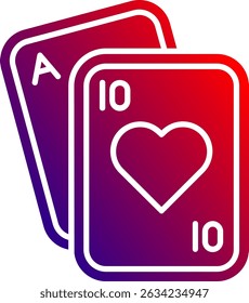Poker Line vector Icon Design