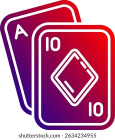 Poker Line vector Icon Design