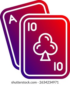 Poker Line vector Icon Design