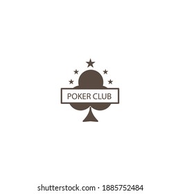 abstrakte Vektorgrafik-Design-Illustration des Poker-Logos