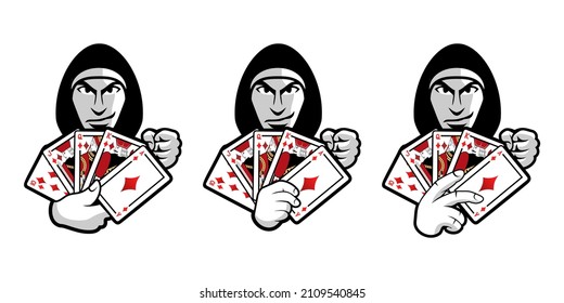 Poker logo character design illustration vector eps format , suitable for your design needs, logo, illustration, animation, etc.
