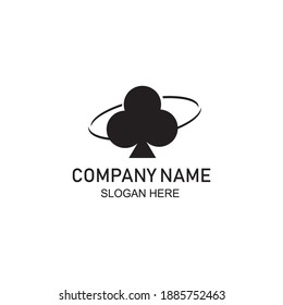 poker logo creative illustration circle template design vector