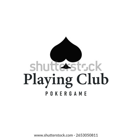 poker logo design a simple minimalist card game gambler game with card symbols as the design illustration template symbol