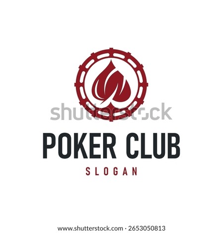 poker logo design a simple minimalist card game gambler game with card symbols as the design illustration template symbol