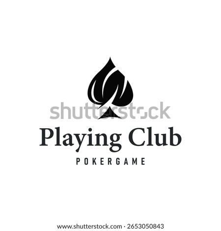 poker logo design a simple minimalist card game gambler game with card symbols as the design illustration template symbol