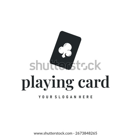 poker logo design a simple minimalist card game gambler game with card symbols as the design illustration template symbol