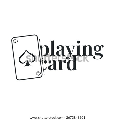 poker logo design a simple minimalist card game gambler game with card symbols as the design illustration template symbol