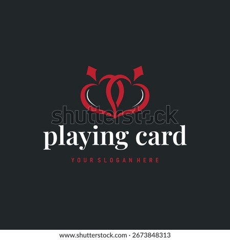poker logo design a simple minimalist card game gambler game with card symbols as the design illustration template symbol