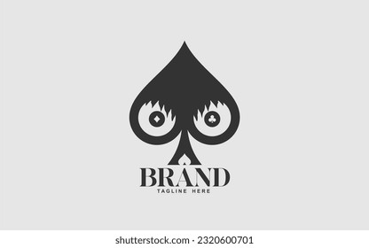 POKER LOGO IN THE FACE OF VECTOR FILE