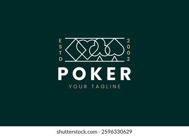 Poker logo icon illustration, simple logo for branding