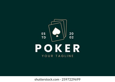 Poker logo icon illustration, simple logo for branding