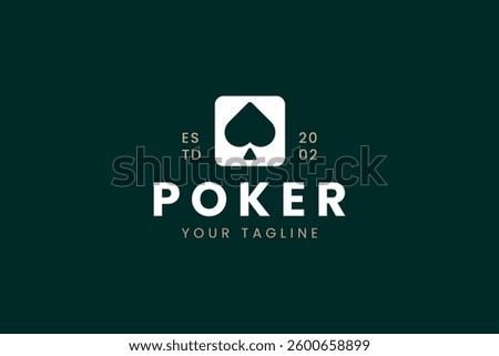 Poker logo icon illustration, simple logo for branding