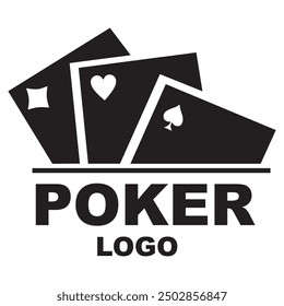 poker logo vector design. game logo vector design