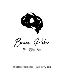 Poker logo vector icon illustration design. Logo for gambling games, casinos, tournaments and clubs