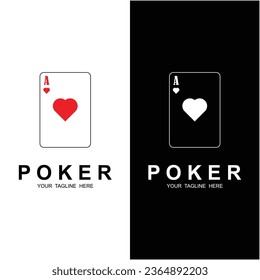 Poker logo vector icon illustration design. Logo for gambling games, casinos, tournaments and clubs