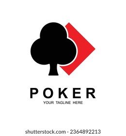 Poker logo vector icon illustration design. Logo for gambling games, casinos, tournaments and clubs