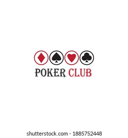 poker logo vector illustration circle color design