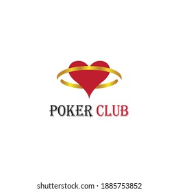 poker logo vector illustration circle color design