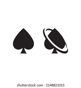 Poker logo vector template, Creative Casinologo design concept
