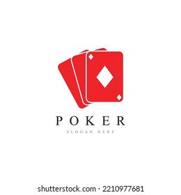 icono de la plantilla de vectores del logotipo de poker
