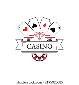 Poker logo, vintage emblems for poker club, casino, championship vector Illustrations on a white background