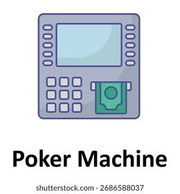 Pokermaschine Vektor Symbol, das leicht ändern oder bearbeiten kann
