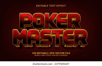 poker master 3d style text effect