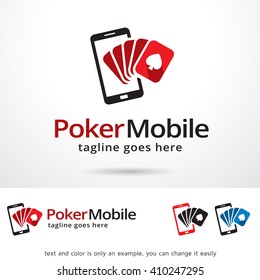 Poker Mobile Logo Template Design Vector Design 