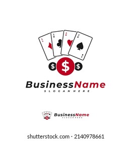 Poker Money logo vector template, Creative Money logo design concepts