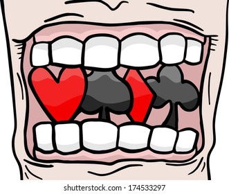 Poker mouth