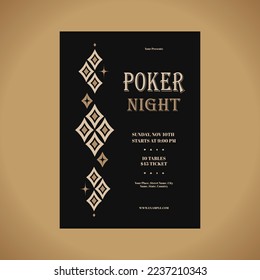 Poker Night Flyer Layout, Illustrator