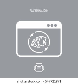 Poker online gaming - Vector flat icon