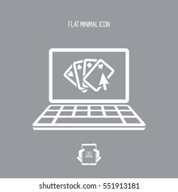 Poker online - Vector flat icon