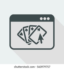 Poker online - Vector flat icon