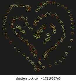 Poker pattern - vector background with playing card suits. Line illustration for print, textile, paper.