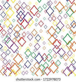 Poker pattern - vector background with playing card suits. Line illustration for print, textile, paper.
