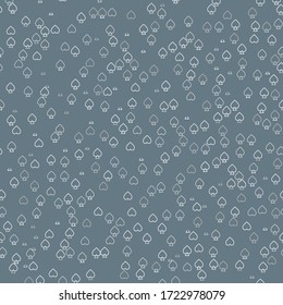 Poker pattern - vector background with playing card suits. Line illustration for print, textile, paper.