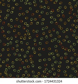 Poker pattern - vector background with playing card suits. Line illustration for print, textile, paper.