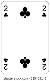 Poker playing card 2 club